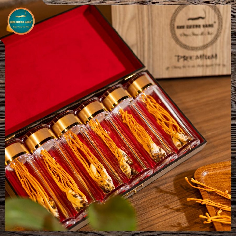 Đông trùng hạ thảo Premium Kim Cương Vàng