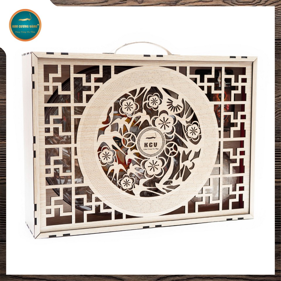 Bộ quà tặng yến tinh chế 100g Kim Cương Vàng