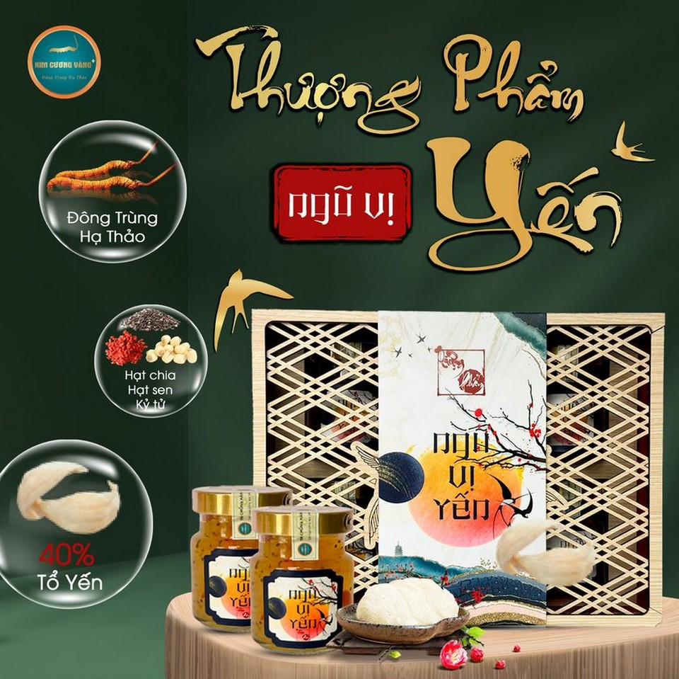 Ngũ vị thượng phẩm yến Kim Cương Vàng