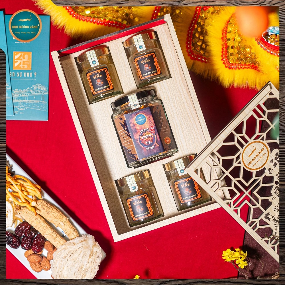 Quà tặng tết Phúc Lộc Thọ Kim Cương Vàng