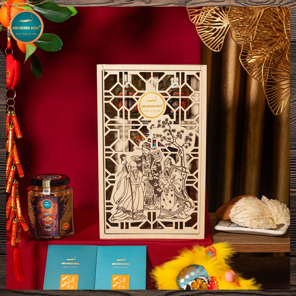 Quà tặng tết Phúc Lộc Thọ Kim Cương Vàng