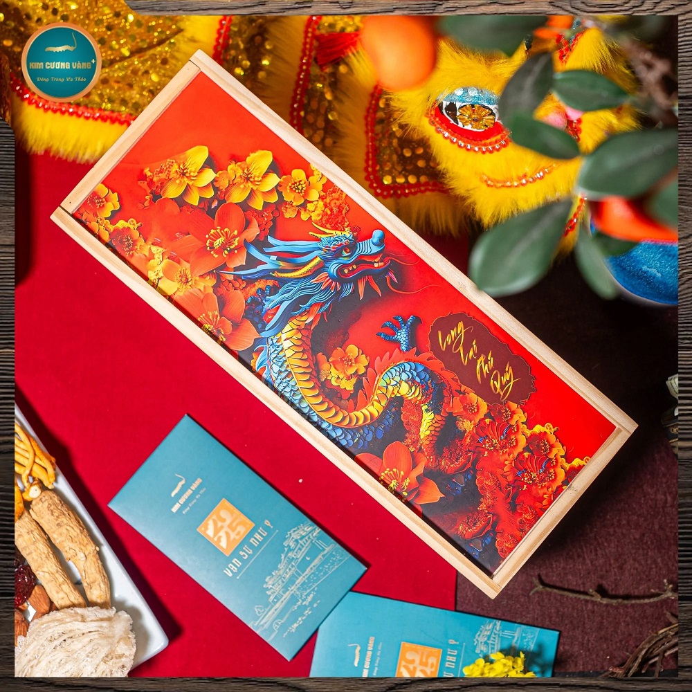 Ưu đãi quà tết Long Lai Phú Quý Kim Cương Vàng