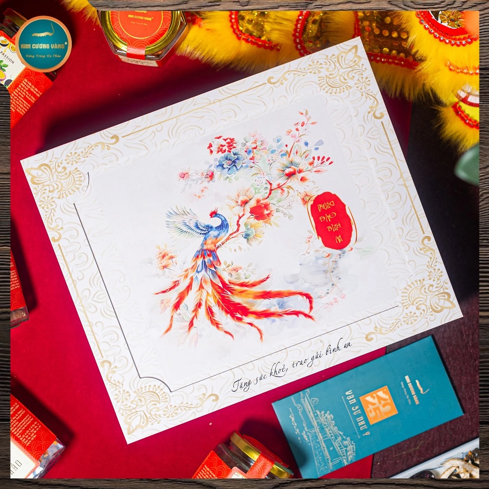 Quà tết Phụng Đáo Bình An Nhãn Vàng