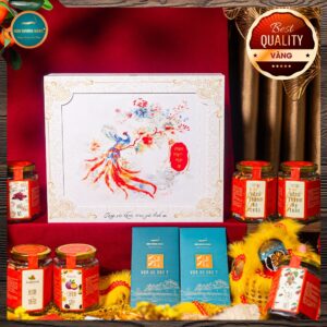 Quà tết Phụng Đáo Bình An Nhãn Vàng