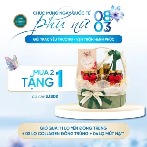 Mua 2 tặng 1 giỏ quà tặng yêu thương vĩnh cửu